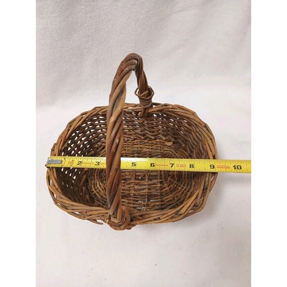 Antique Primitive Grapevine Twig Branches Basket Woven Berry Picking Holiday Old - Picture 9 of 14
